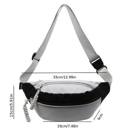 Nylon Crossbody Chest Bag – Lightweight Shoulder & Waist Pack