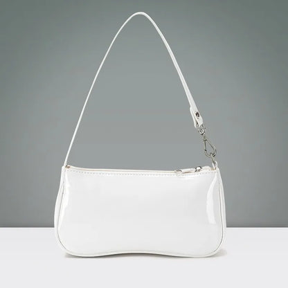 Patent Leather Underarm Bag – Minimalist Small Shoulder Purse