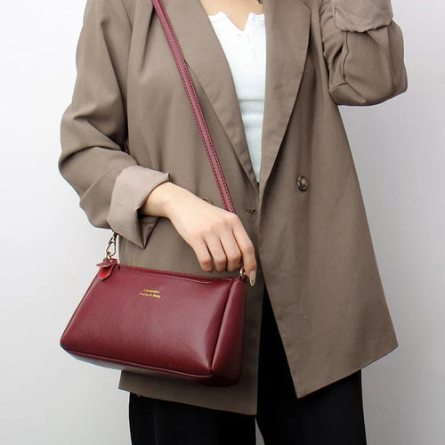 Horizontal Square-Shaped Crossbody Bag Simple Women S Crossbody Bag Commuting Single-Shoulder Bag