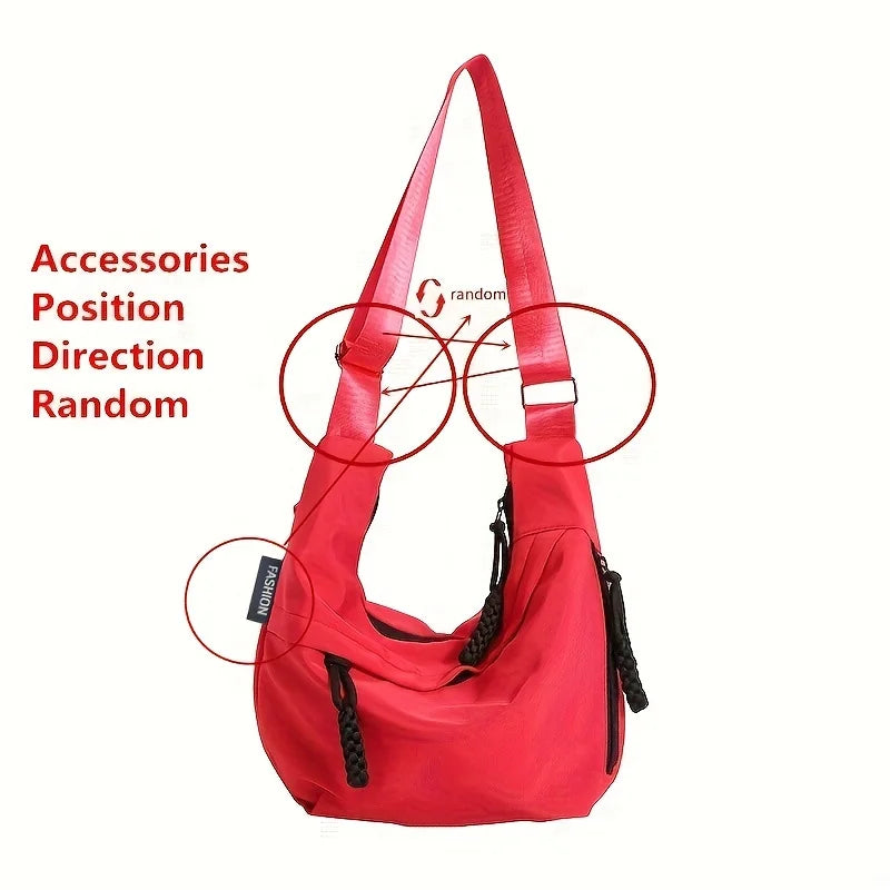 Nylon Crossbody Dumpling Bag – Large Capacity Shoulder Bag