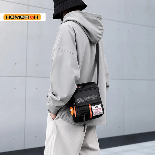 Men Waterproof Oxford Sling Bag Anti Theft Crossbody Messenger Multi Pocket Zipper Shoulder Pouch