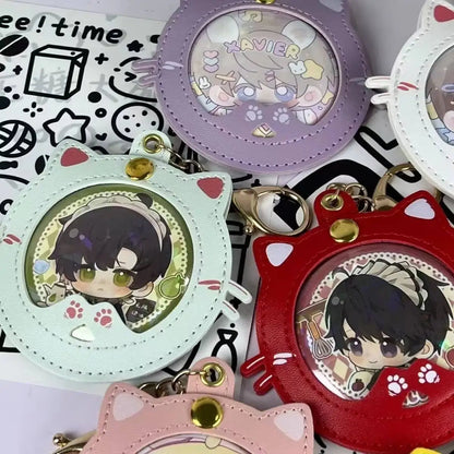 Cat Shape Badge Display Holder – 58mm Pin Protective Cover for Ita Bag