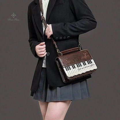 Piano Ita Bag – Vintage Brown Crossbody Shoulder Bag for Women