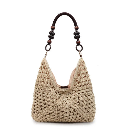 Hollow Out Straw Woven Tote Bag Beach Handbag Bohemian Large Capacity Bucket Shoulder Bags Holiday