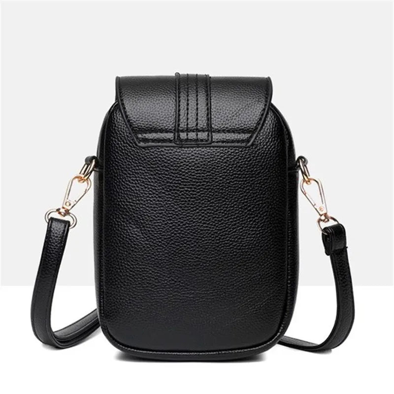 Stylish Flip Open Pu Leather Crossbody Bags Women Versatile Shoulder Purses Phone Pouch Pocket