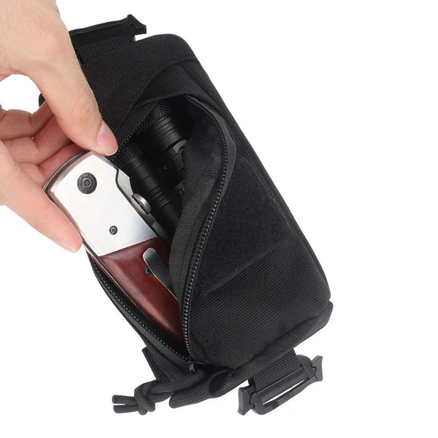 Outdoor Edc Tactical Miscellaneous Chest Bag Expansion Molle Portable Coin Purse Card Shoulder Strap