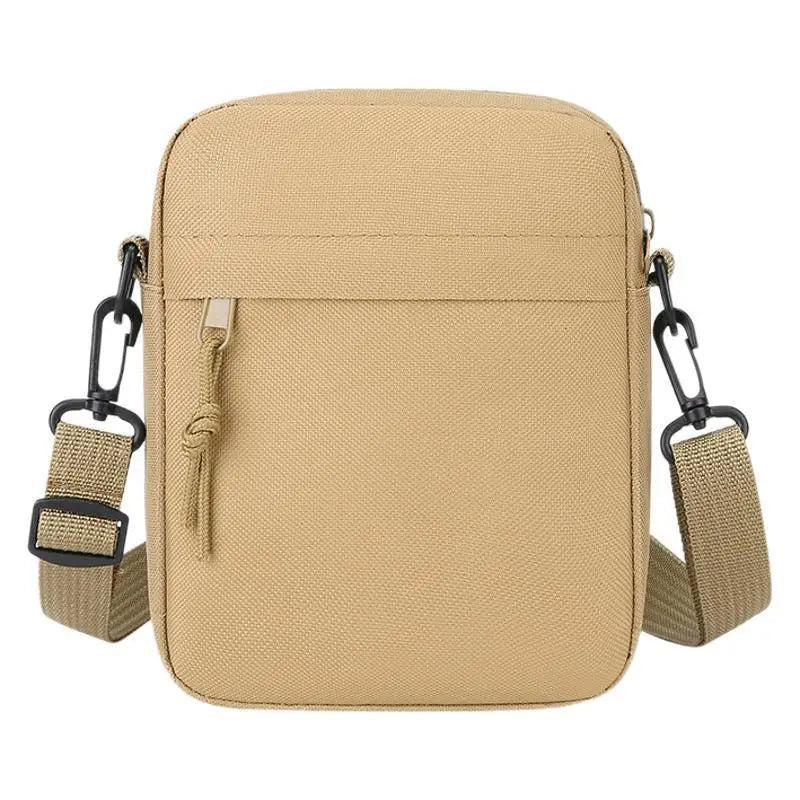 Simple Male Bag Solid Color Shoulder Square Casual Diagonal Cross Portable Mobile Phone Storage