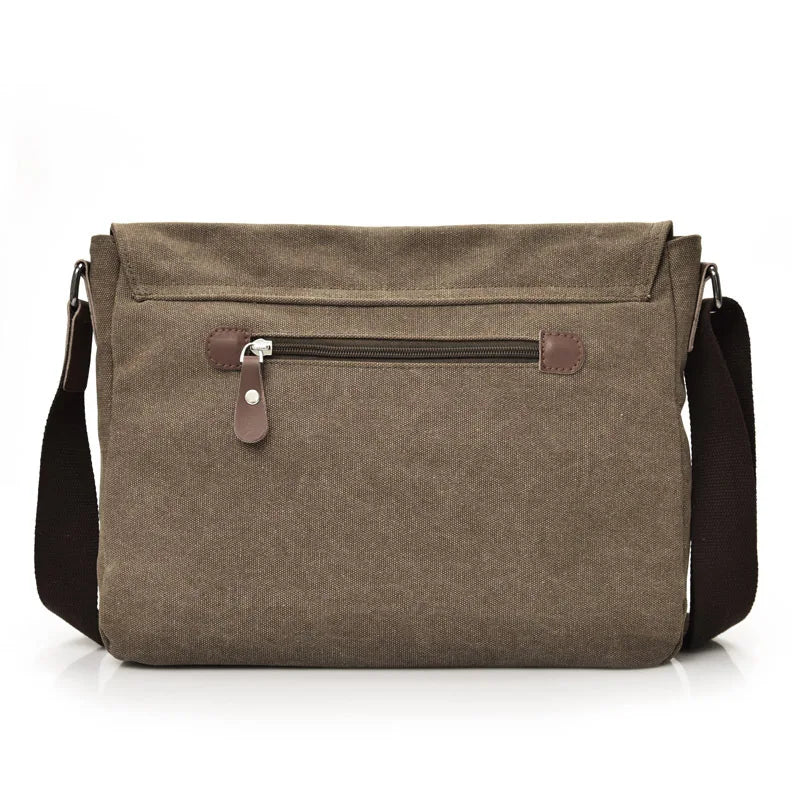 Wear-Resistant Canvas Men S Women Casual Single-Shoulder Bag Large Capacity Crossbody
