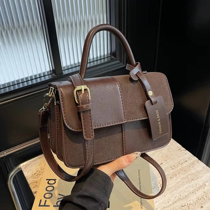 Retro Crossbody Bag Women Sle Small Square Handbag Faionable Casual Single Oulder Soft Surface Pu