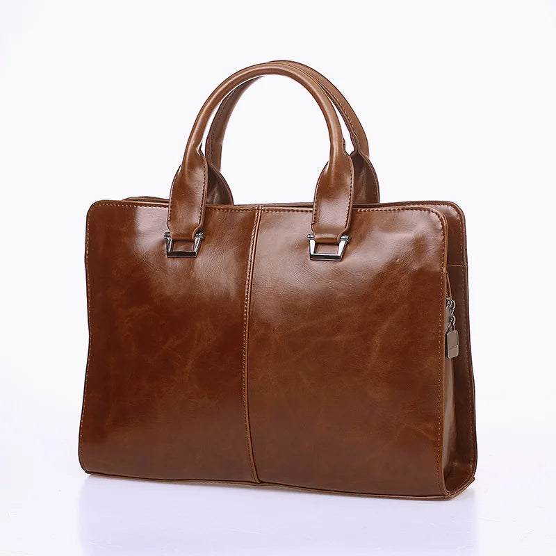 Men S Briefcase Horizontal Style One Shoulder Sling Business Computer Storage