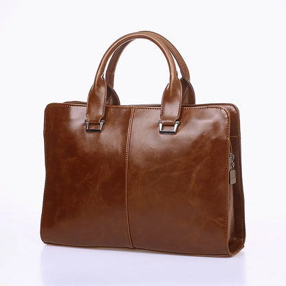 Men S Briefcase Horizontal Style One Shoulder Sling Business Computer Storage