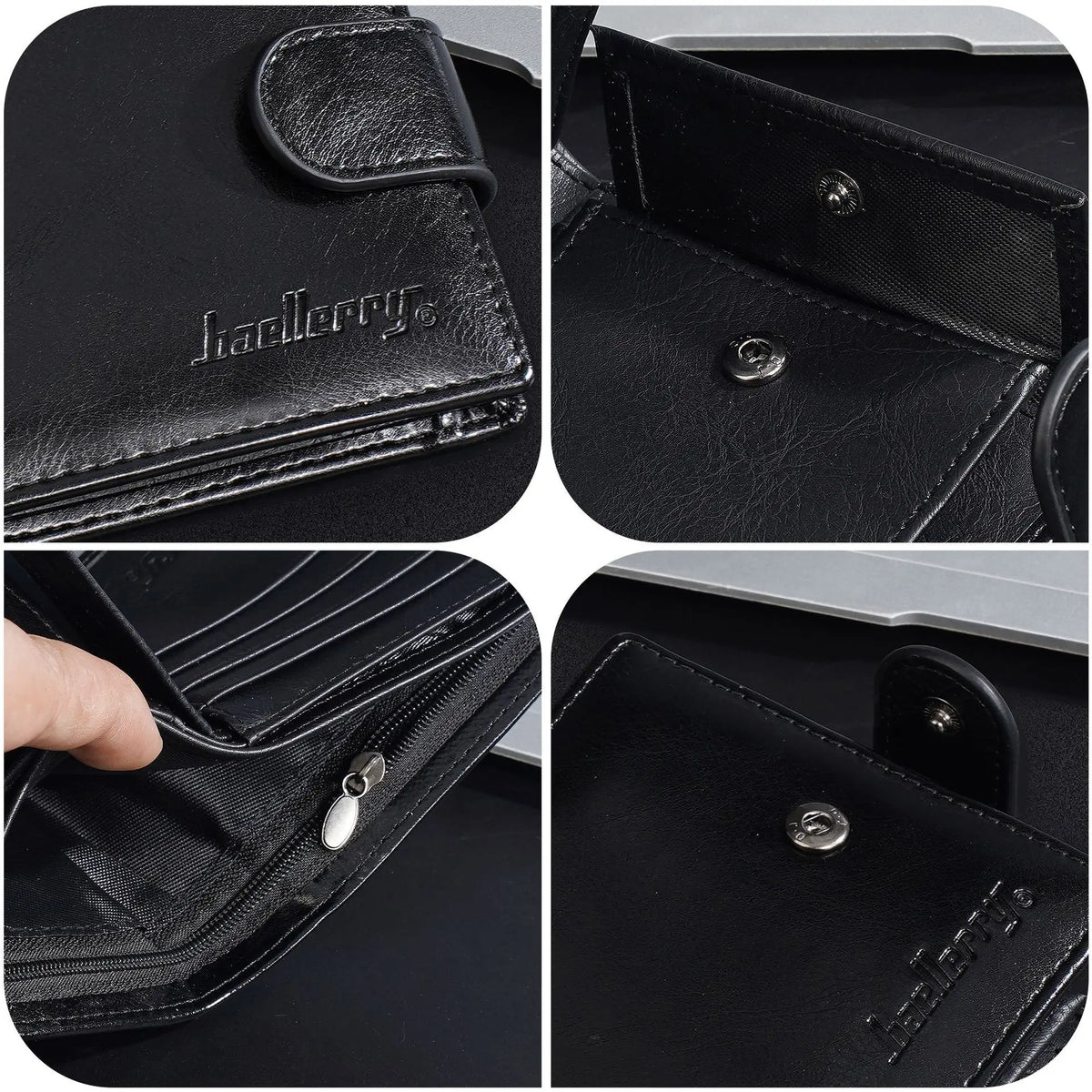 Oil Wax Leather Wallet Men Large-Capacity Cash Short