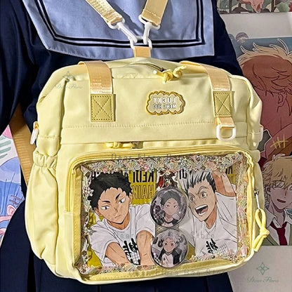 Ita Crossbody Bag Transparent Pocket DIY Badge – Y2K