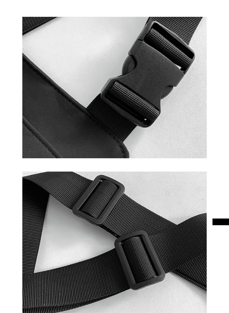Homefish Hip-Hop Streetwear Unisex Chest Rig Bag Nylon Bags Multi-Function Tactical Vest Backpack