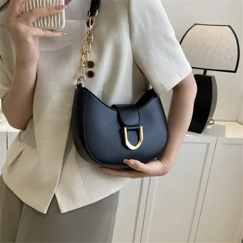PU Leather Shoulder Bag for Women – Stylish Underarm Purse