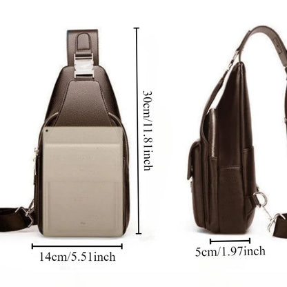 Men S Single Shoulder Cross-Body Bag Business Casual Leather Feeling Waterproof Wear-Resistant