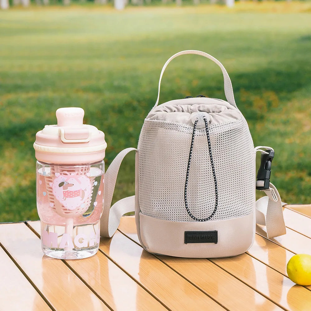 Travel Water Cup Case Portable Change Key Mobile Phone Crossbody Bag