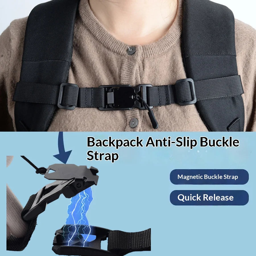 Magnetic Quick Release Chest Strap Adjustable Detachable Sternum Backpack Accessory Outdoor Camping