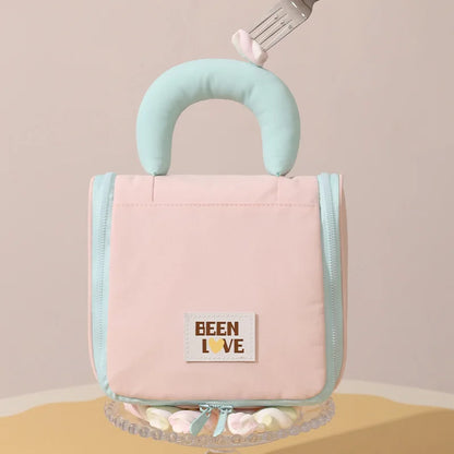 Ladies Nylon Color-Blocking Fashionable Makeup Bag Fashionable Toiletry Bag Business Trips