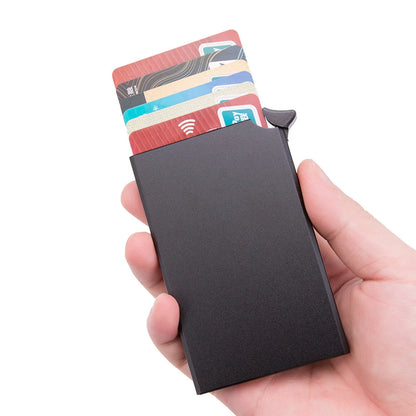 Homefish Portable Metal Card Holder Slim Mini Wallet
