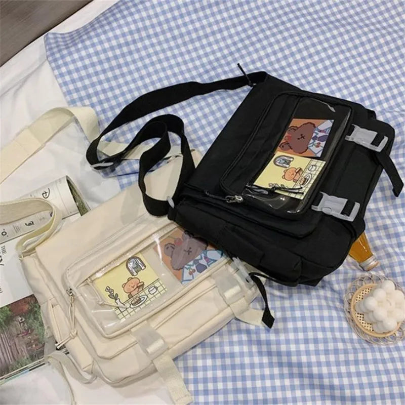 Waterproof Nylon Crossbody Bag for Women – Large Capacity Shoulder Handbag