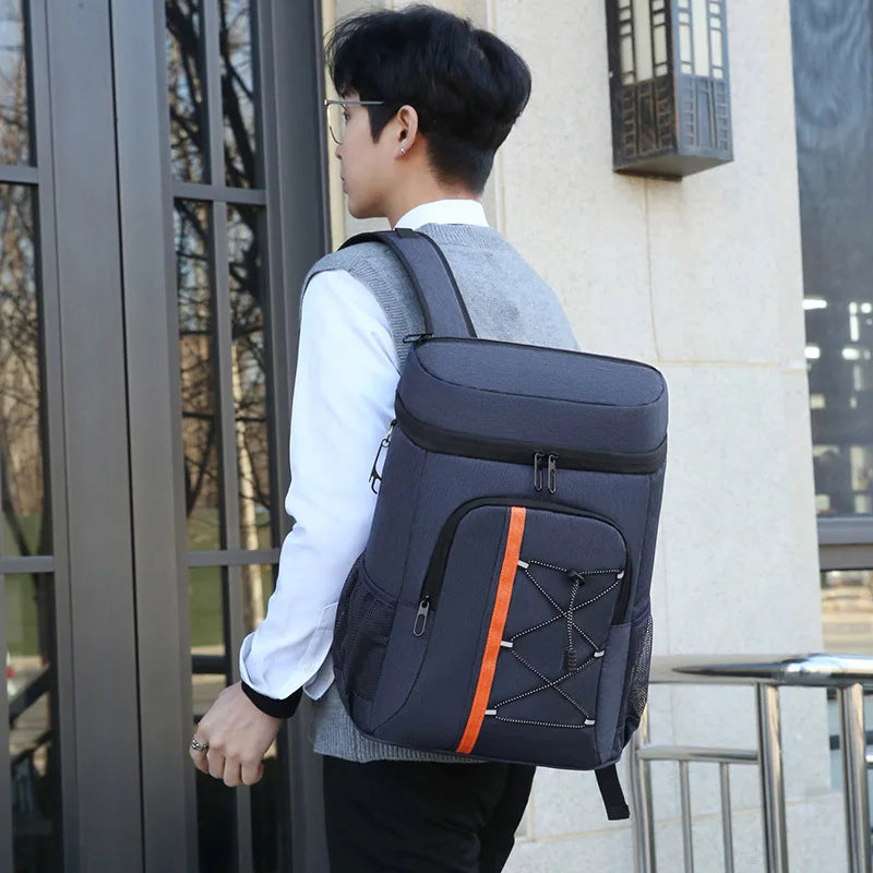 Portable Lunch Storage Bag Outdoor Picnic Insulated Thickened Large-Capacity Backpack - Thick