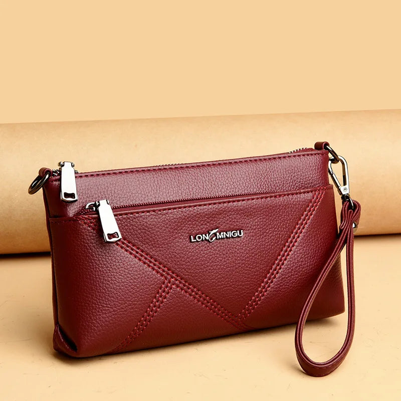 Horizontal Square-Shaped Crossbody Bag Simple Ladies Clutch Multi-Functional Commuting