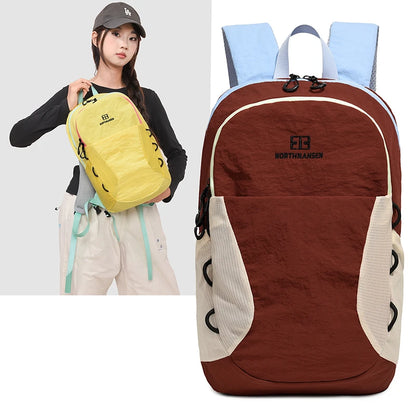 Autumn Patchwork Color Lightweight Foldable Waterproof Backpack Travel Outdoor Hiking Mini Sports