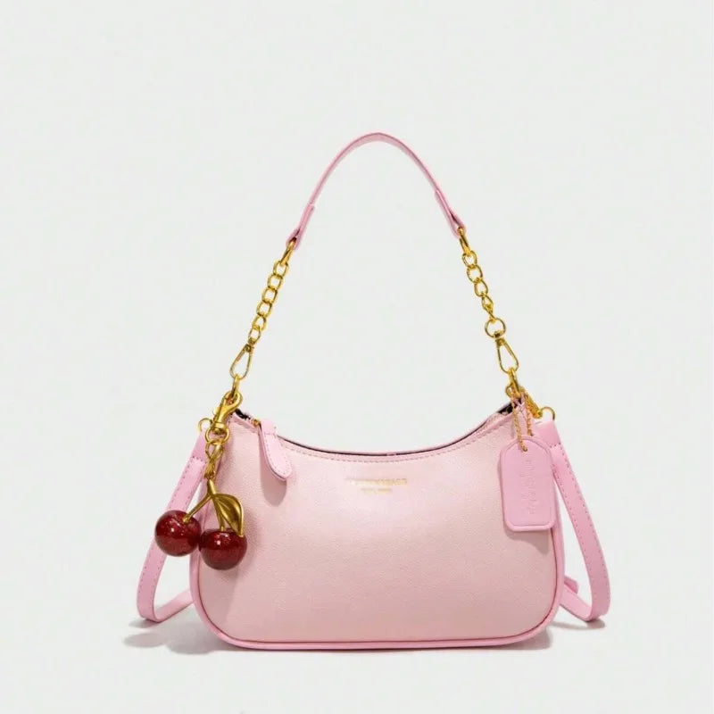 Monogram Shoulder Bag – Cherry Charm Mini Underarm Purse