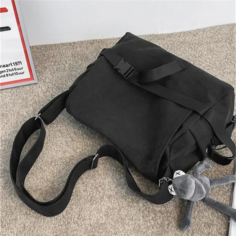 Canvas Messenger Bag – Men's Casual Crossbody Shoulder Bag