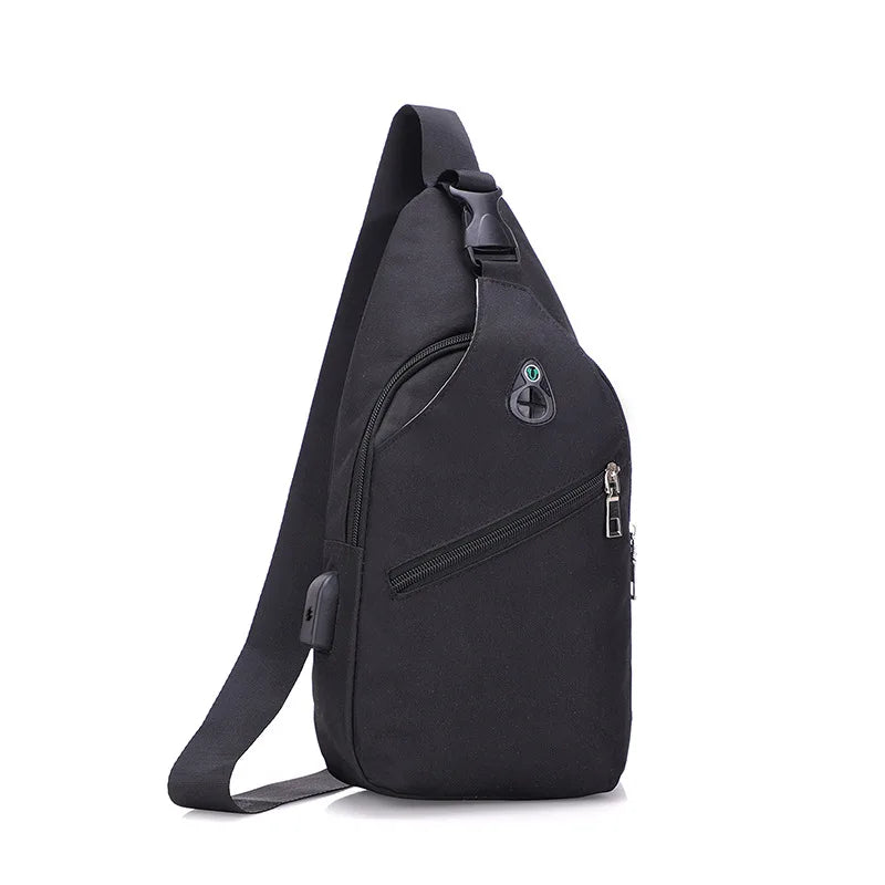 Simple Men S Chest Bag Trendy Cool Shoulder Crossbody Multi-Function Large Capacity Waterproof