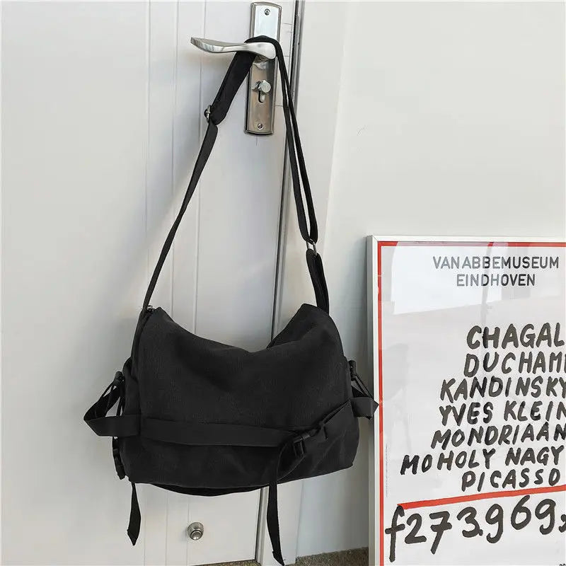 Canvas Messenger Bag for Men - Large Capacity Crossbody Shoulder Bag