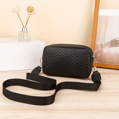 Quilted Crossbody Bag – Mini PU Leather Shoulder & Phone Purse
