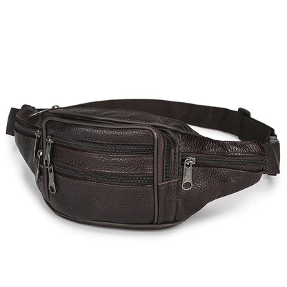 Multi-Zipper Large-Capacity Waist Bag Durable Versatile Backpack Men S High-Sensitivity Commuting