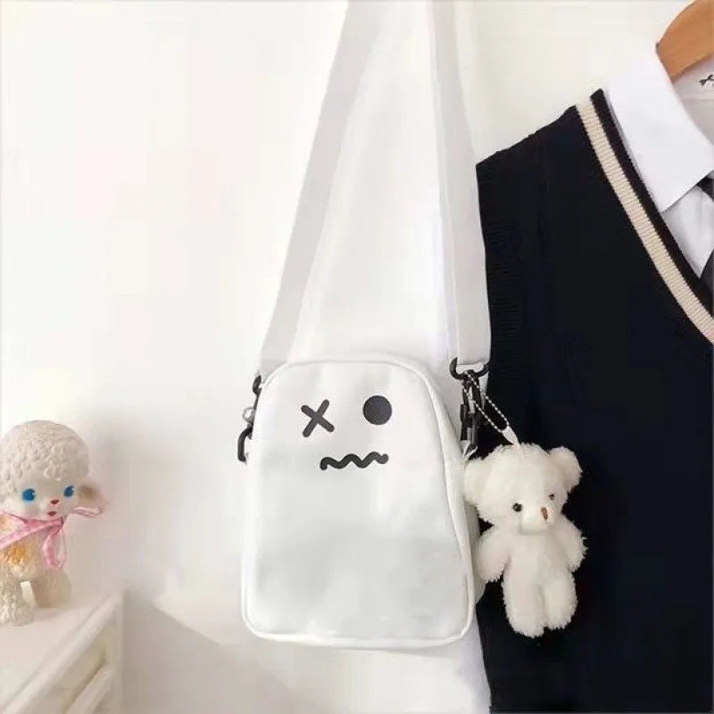 Kawaii Crossbody Bag – Cute Cartoon Canvas Messenger Bag for Women