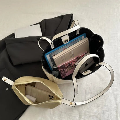 Soft Leather Tote Bag – Women's Single Shoulder Handbag