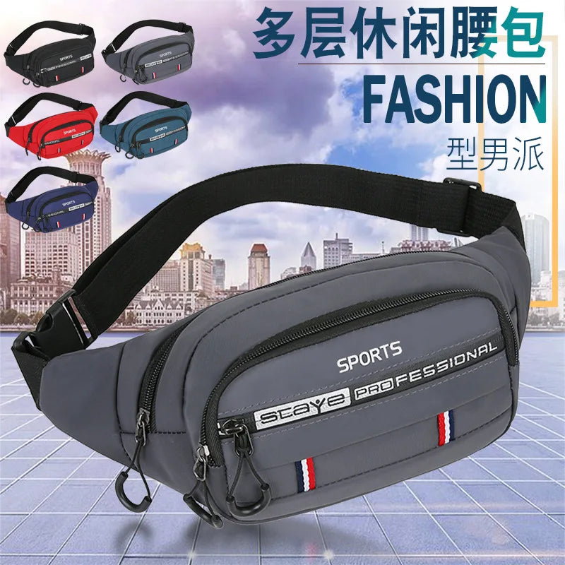 Couple Single-Shoulder Crossbody Bag Large-Capacity Oxford Fabric Wear-Resistant Chest Bag