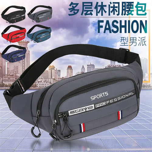 Couple Single-Shoulder Crossbody Bag Large-Capacity Oxford Fabric Wear-Resistant Chest Bag