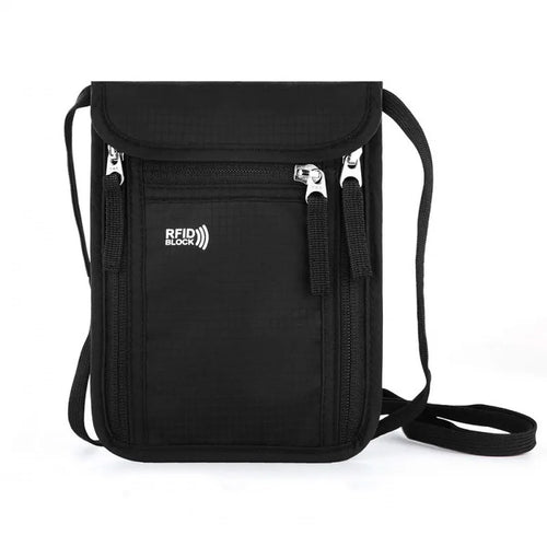 Homefish Rfid Blocking Passport Wallet Family Travel Document Organizer Neck Strap Holder Storage