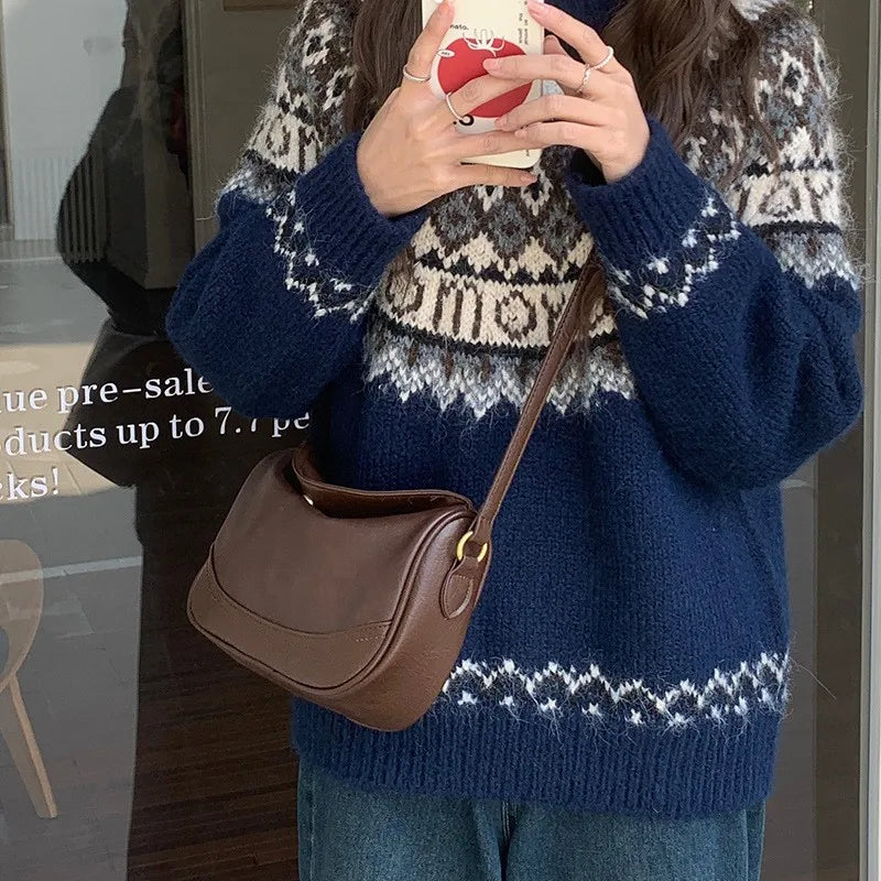 This Retro Single-Shoulder Underarm Bag Is Versatile Crossbody Dumpling Ladies