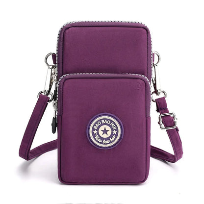 Women's Crossbody Phone Bag – Casual Nylon Shoulder Bag