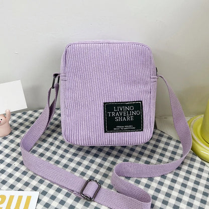 Corduroy Crossbody Bag for Women – Mini Phone Shoulder Bag