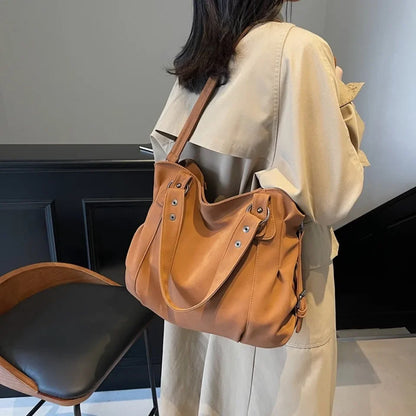 Large Capacity Soft Leather Tote Bag for Women