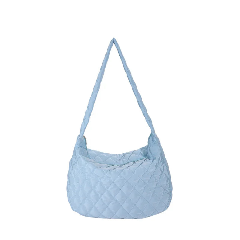 Quilted Hobo Bag – Slouchy Diamond Stitch Shoulder & Crossbody