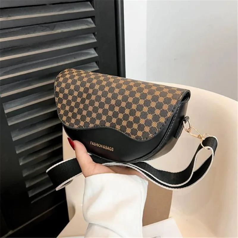 Fashionable Flip Cover Pu Leather Leopard Print Crossbody Bags Women