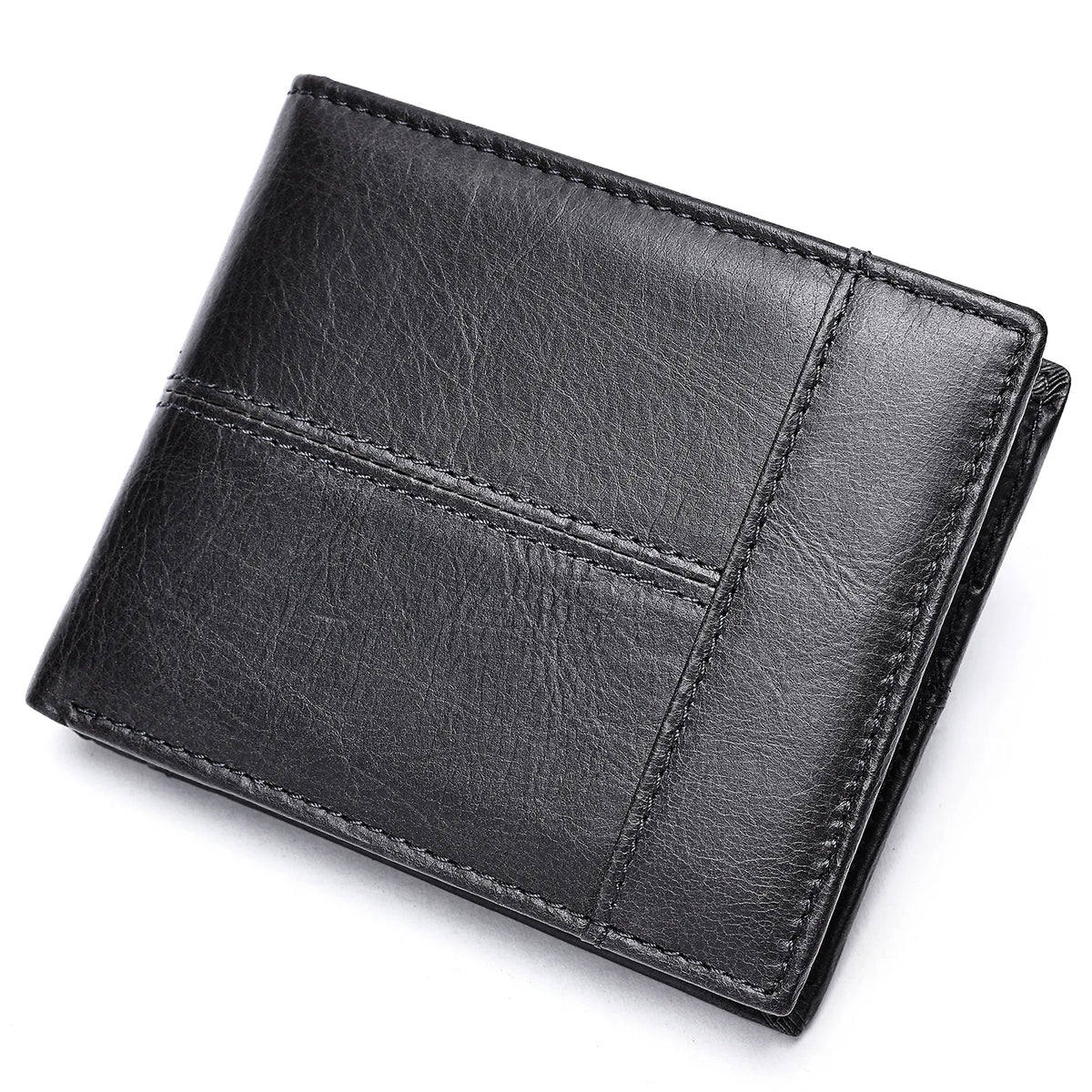 Rfid Card Holder Men S Genuine Leather Short Wallet