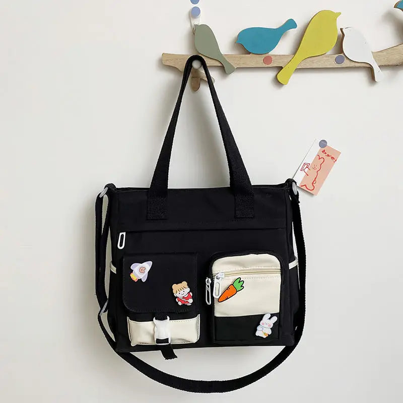 Designer School Handbag Messeng Bag Youth Teen Girls Tote Shoulder Large Capacity Nylon Women