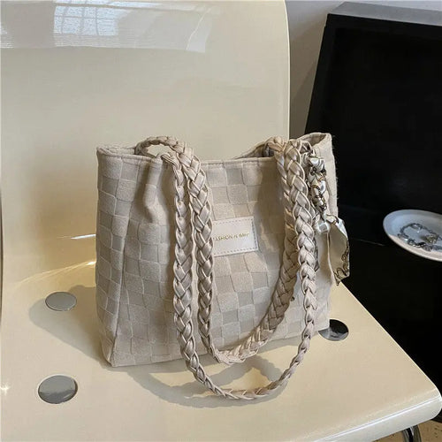 Large Canvas Shoulder Tote Bag for Women – Lightweight Casual Handbag
