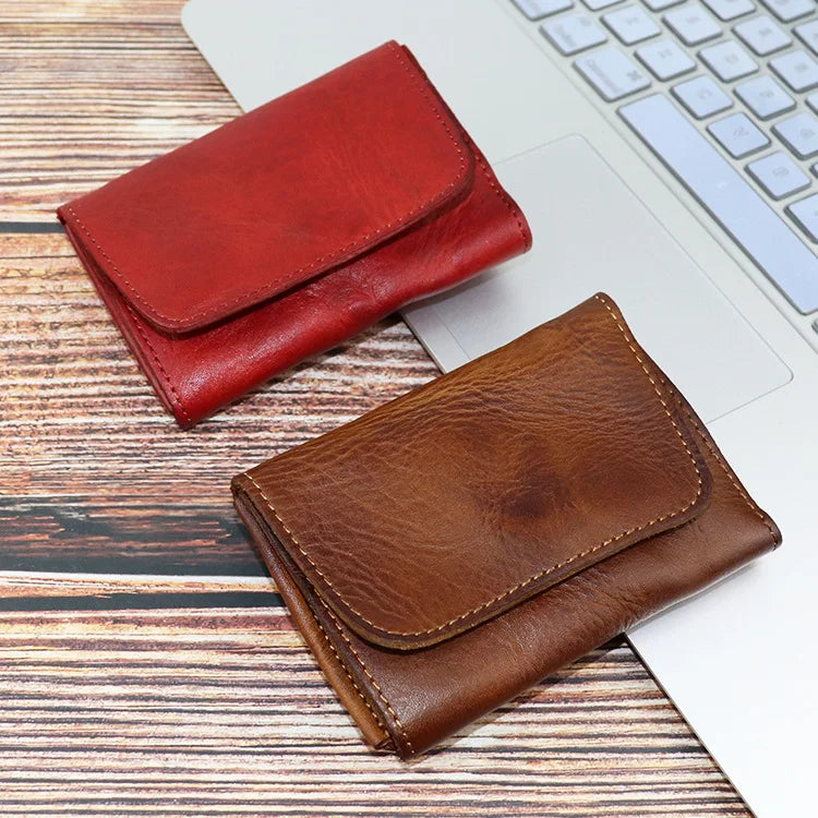 Leather Plant-Tanned Hand Luxury Paint Old Card Bag Creative Multi-Functional Coin Wallet Driver S