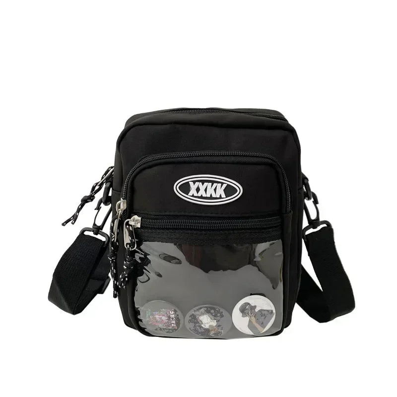 Korean Crossbody Bags Women Men Unisex Itabag Transparent Pocket Phone Bag Purse Small Shoulder Ita